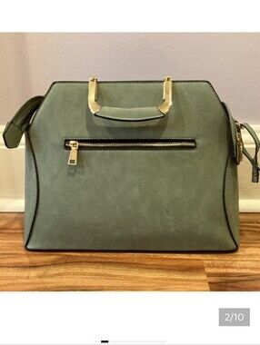 NWOT Sea foam green La Terre satchel bag